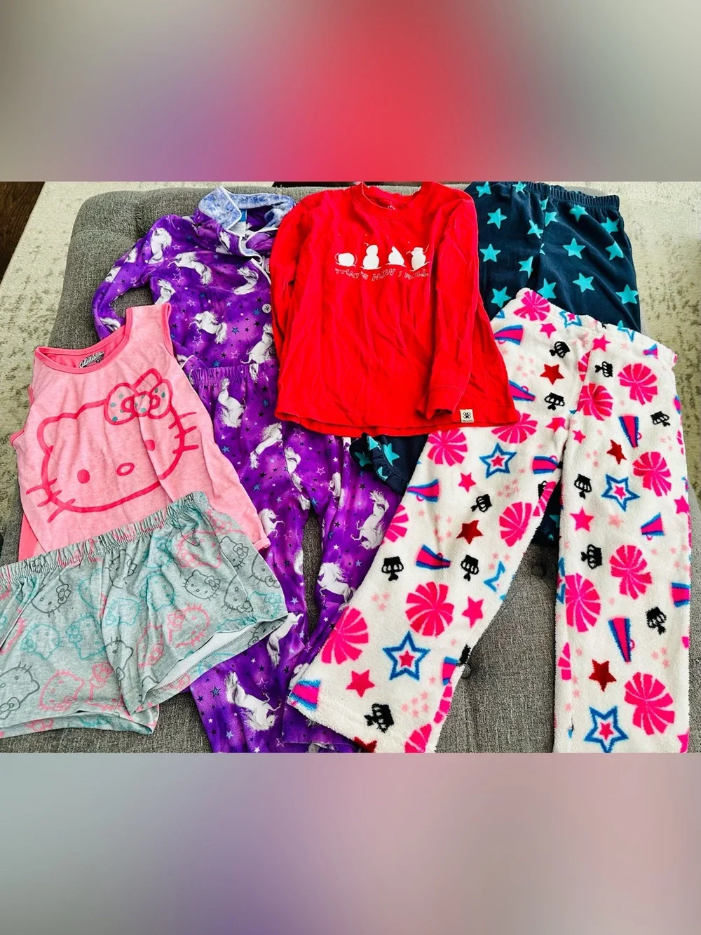 Lot of 5 Girls PJs | Size 7/8